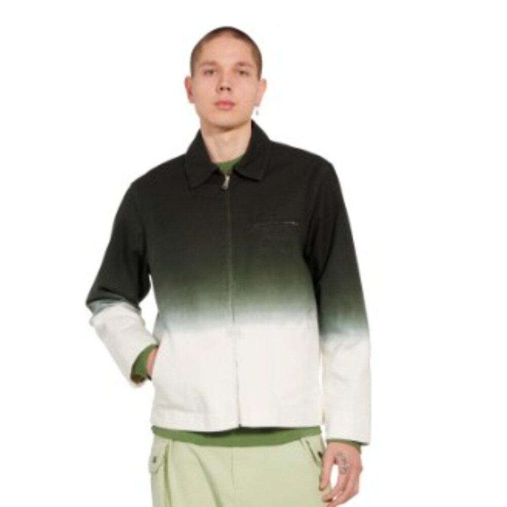 NEW Flan Labs Launch Utility Jacket - Gradient Ash Men's L NWT 100% cotton